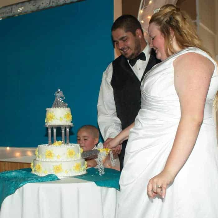 Cutting the cake